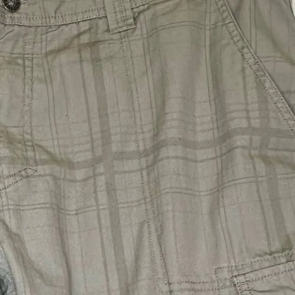 The North Face Cargo Shorts Men's 38R | Beige Plaid Ripstop Gorpcore Outdoor